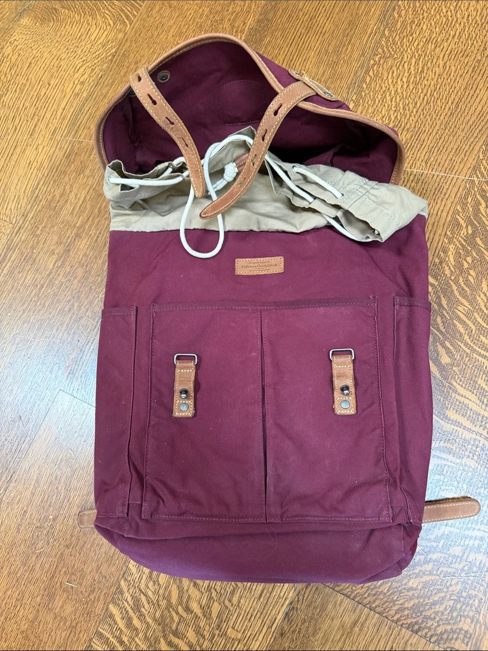 Fjällräven Rucksack No. 21 Small 15L G-1000 Leather Backpack Olive Green
